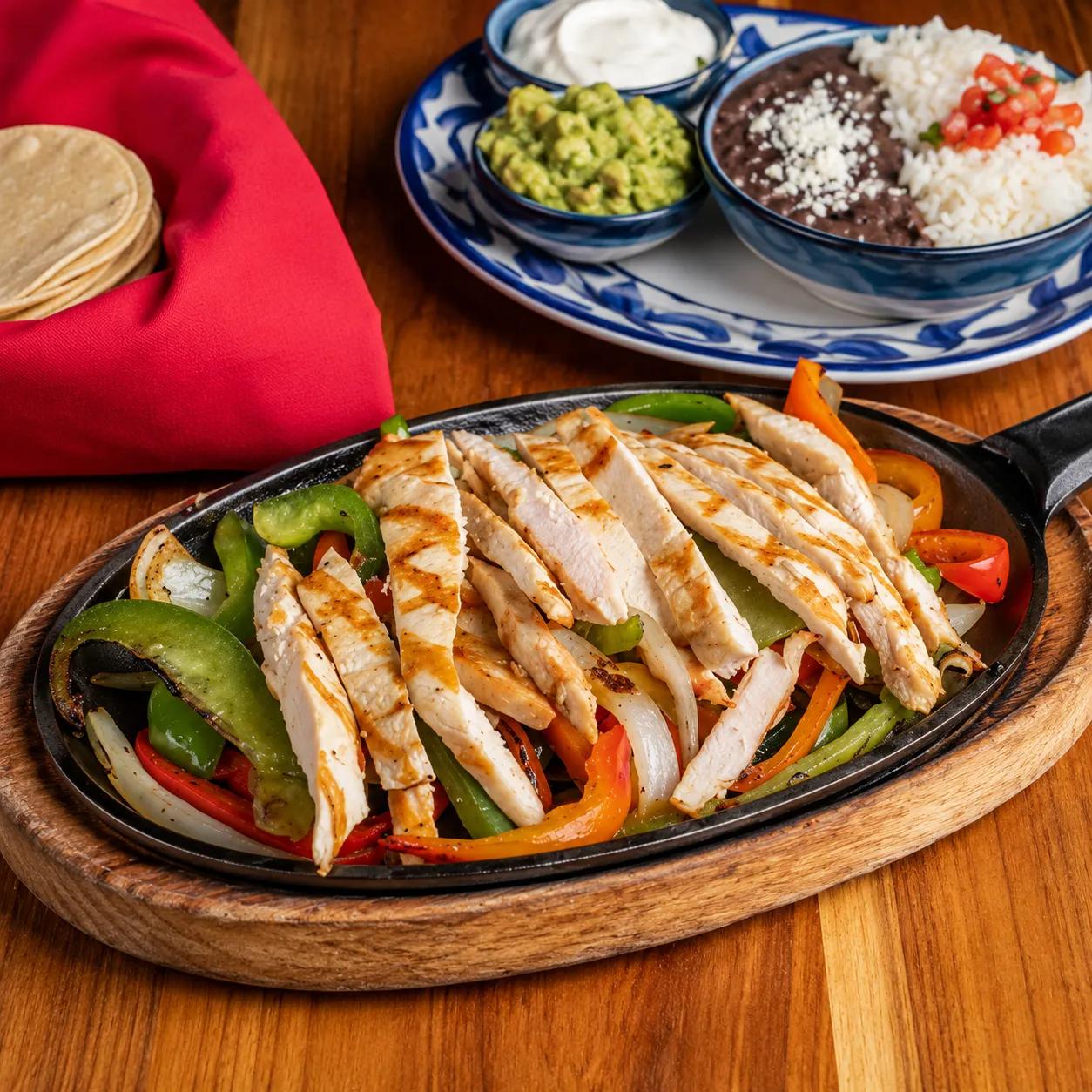 Popular item de Latin on Ocean Drive: CHICKEN FAJITAS