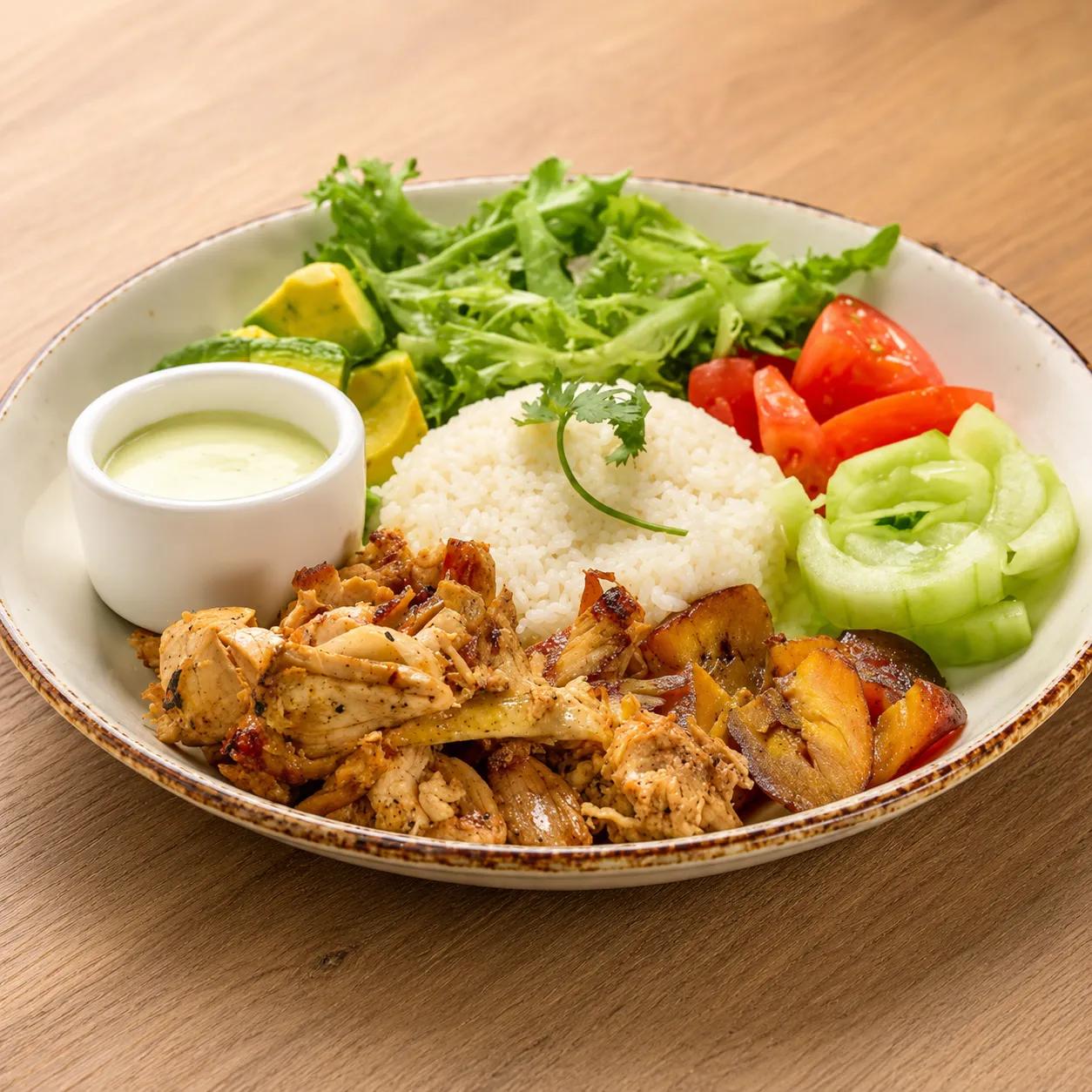 Popular item de Latin on Ocean Drive: ROASTED CHICKEN BOWL