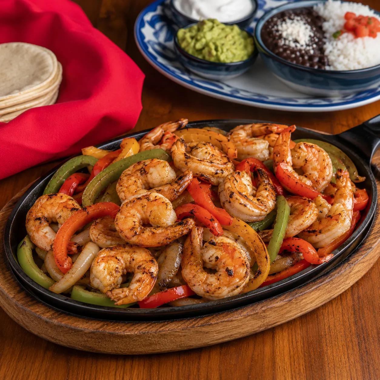 Popular item de Latin on Ocean Drive: SHRIMP FAJITAS