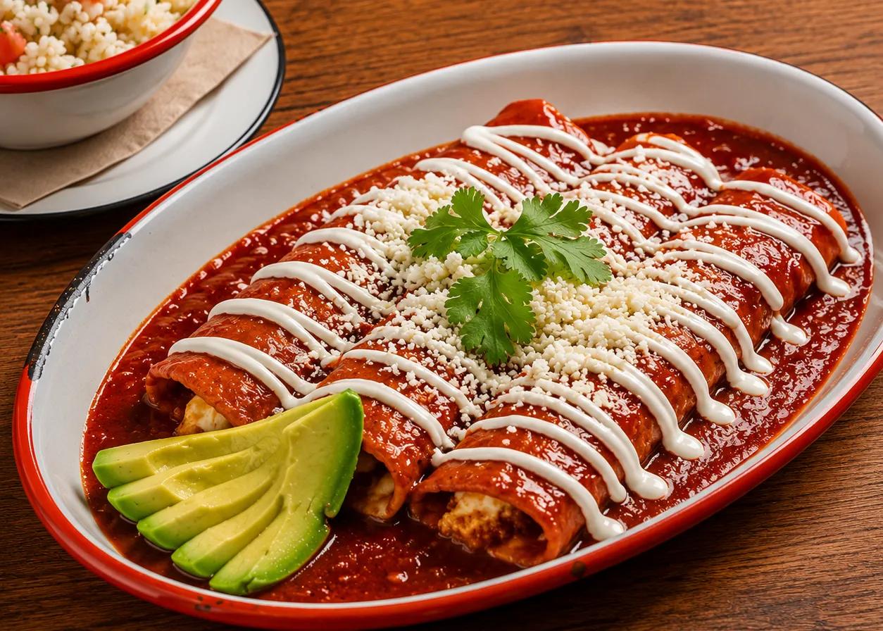 Popular item de Latin on Ocean Drive: CHICKEN ENCHILADAS